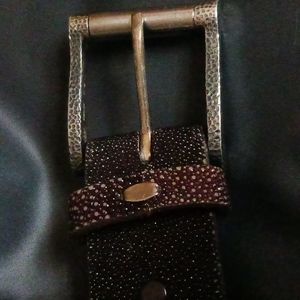 KEMOSABE GENUINE STINGRAY BELT SIZE 32 COLOR/CHOCOLATE